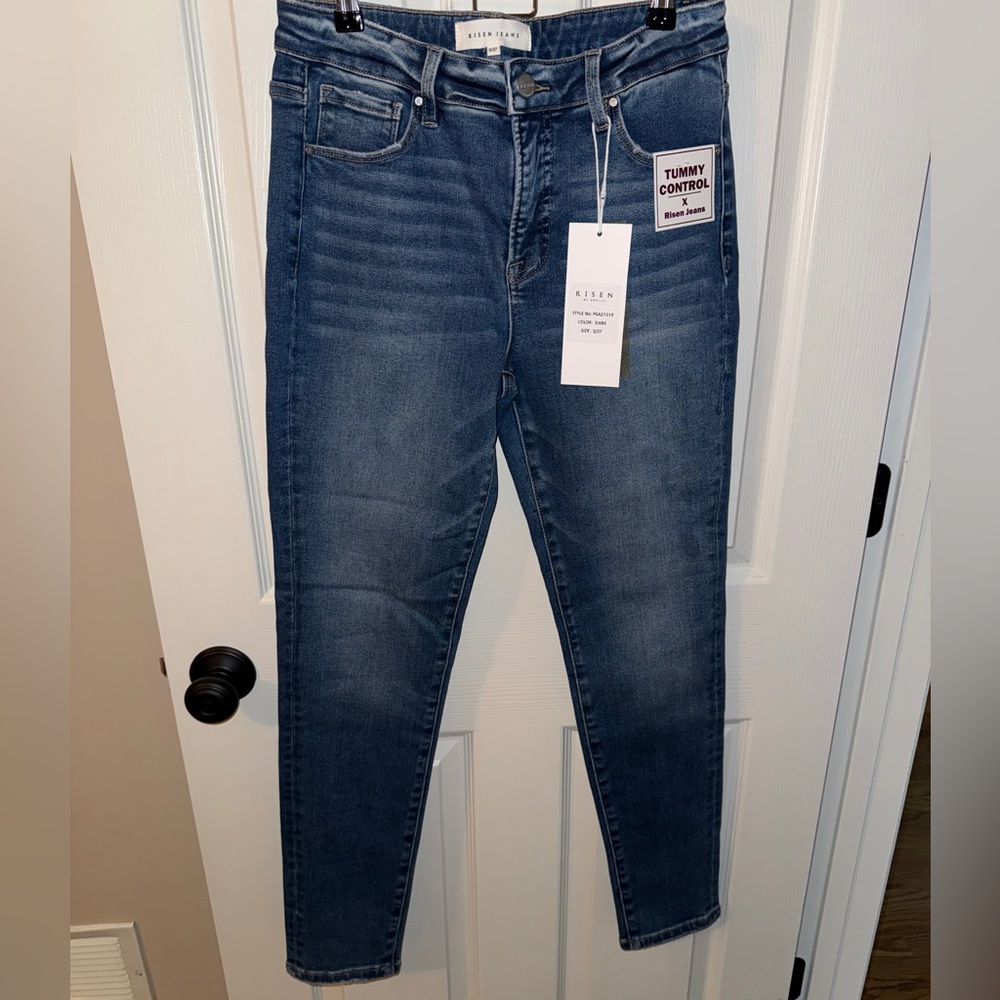 Risen Women's Tummy Control Denim Skinny Jeans